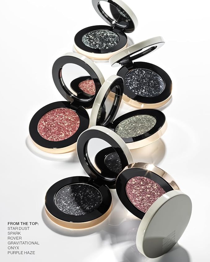 MAKE Beauty Multi-Chromatic Eye Shadow. Metal Reflecting Luminous Foil Finish Creamy, Buildable, Dimensional Long-wear, Crease-proof Powder Eyeshadow, Multichrome Shade - Purple Haze, Magenta-Velvo Beauty