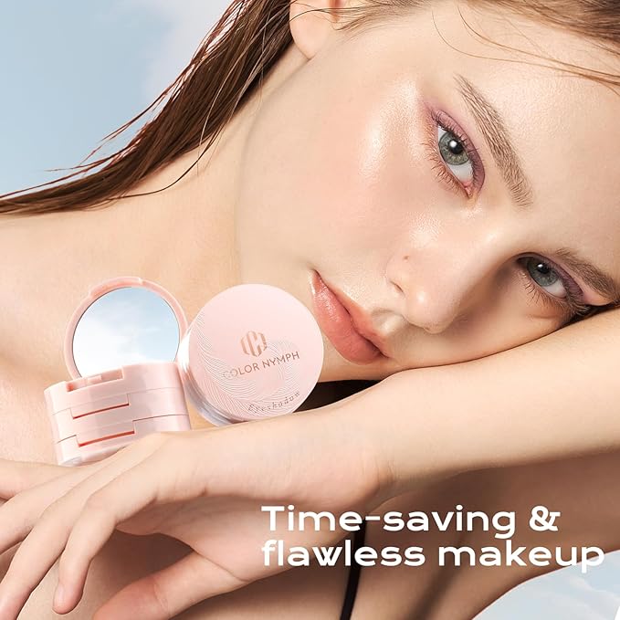 Color Nymph 6 Colors Eyeshadow Makeup Palette | 6-IN-1 Multi-Colored Shimmer & Matte Long-Lasting Travel Size Eye Shadow Make up Kit, Stacked Makeup Design Includes Eyeshadow Brush and Mirror-Velvo Beauty