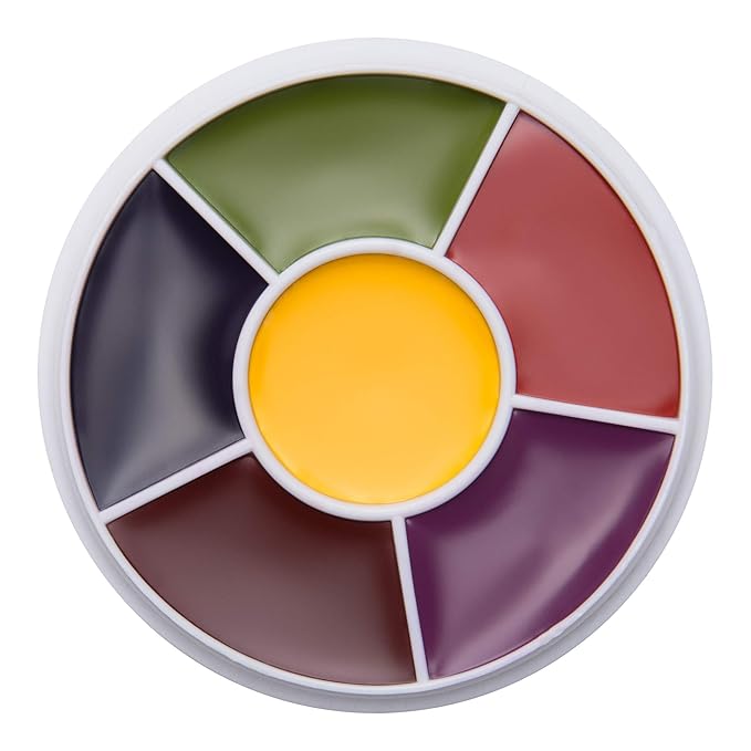 6-Color Bruise Wheel, Professional SFX Cream Makeup Palette with Foam Sponges for the Stage, Film, Costumes, Cosplay-Velvo Beauty