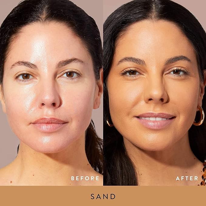 LAURA GELLER NEW YORK Baked Double Take Powder Foundation - Sand - Buildable Medium to Full Coverage - Matte Finish-Velvo Beauty