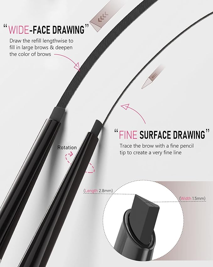 Black Eyebrow Pencil - Women's Waterproof Brow Pencils-Velvo Beauty