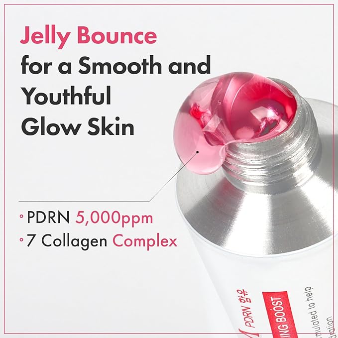 PDRN Collagen Jelly Cream, 5,000ppm Salmon DNA PDRN, Niacinamide, Hydrolyzed Collagen, Glow, Hydrating, Firming, Uneven Skin Tone, No artificial color, Korean Skin Care, 50ml, 1.69 fl.oz.-Velvo Beauty