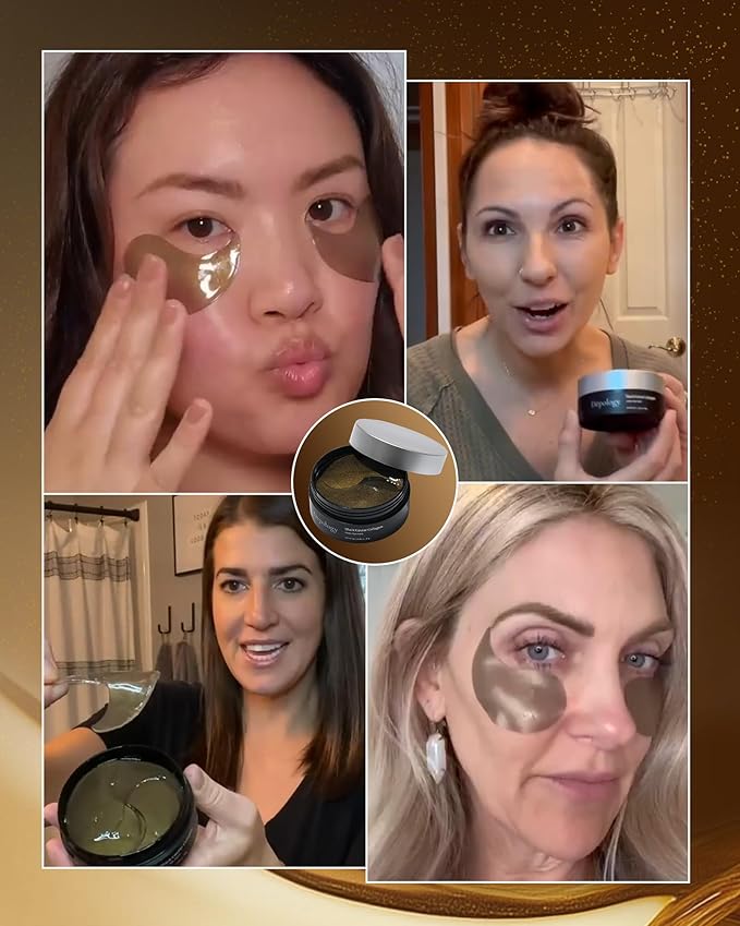 depology Black Caviar Under Eye Patches (30 Pairs), Anti-aging Hydrating Eye Mask for Wrinkles, Fine lines, Skincare with Hyaluronic Acid & Cica, Beauty & Personal Care-Velvo Beauty