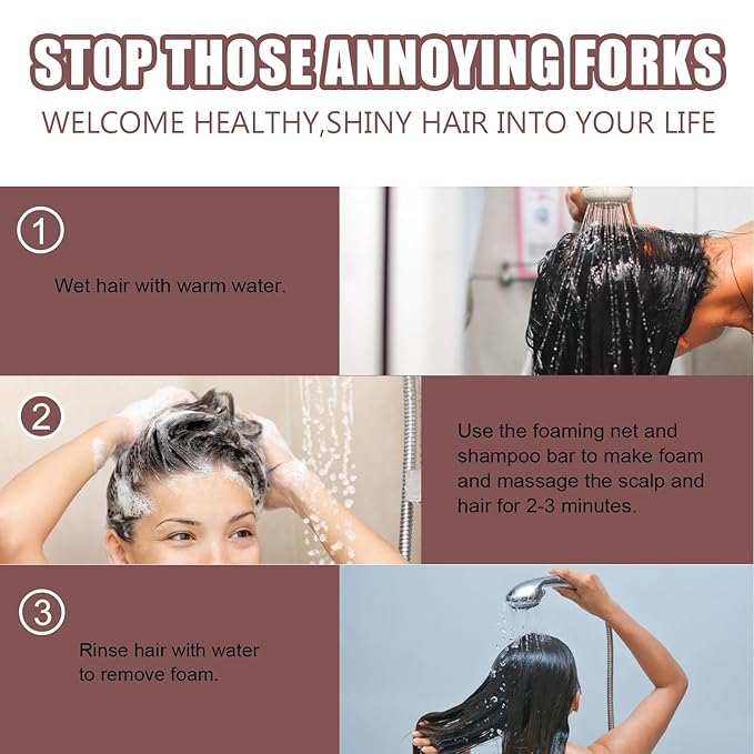 3PCS Hira Darkening Polygonum Shampoo Bar for Gray, Thinning Hair and Hair Growth (he shouwu) - Soap Bar-Velvo Beauty