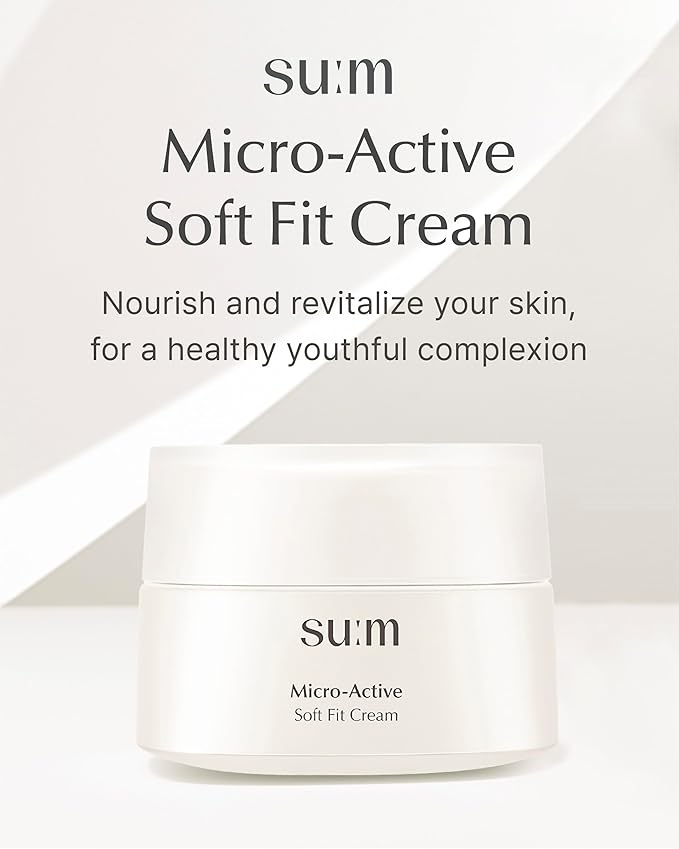 SU:M Micro-Active Soft Fit Cream (1.67 fl oz) - Deep Hydration for Elasticty, Sensitive Skin. Korean Skin Care. Peptides, Fermented Nutrients.-Velvo Beauty