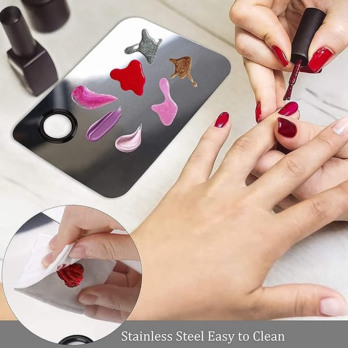 Makeup Mixing Palette, KissDate Korean Spatula Makeup Palette with Foundation Spatula, Stocking Stuffers Christmas Gifts for Women Stainless Steel Picasso Makeup Spatula Mixing Tray Makeup Mixer-Velvo Beauty