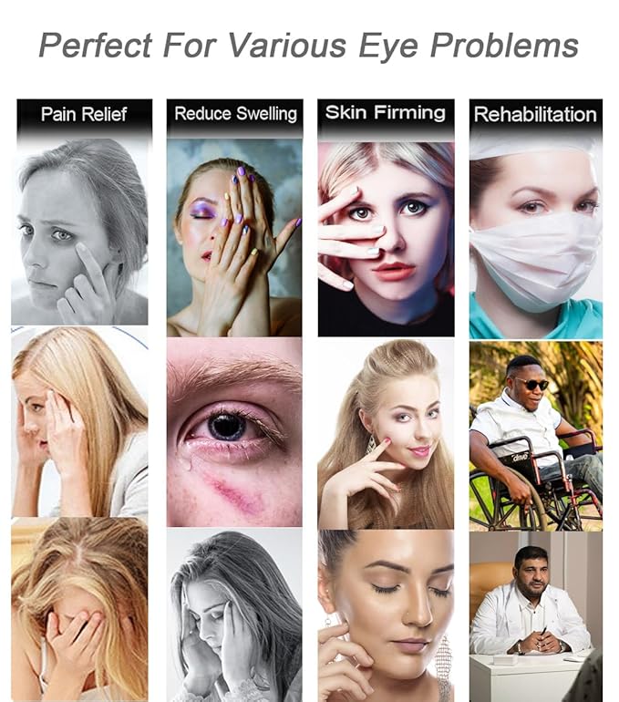 Ice Under Eye Patches Eye Mask Lip Care Gel Pads Treatment Mask Lip Mask, Cooling Eye Lip Gel Masks Cold Hot Therapy for Wrinkles Firming Swelling Cosmetic Bruising Reusable 7 Pack-Velvo Beauty