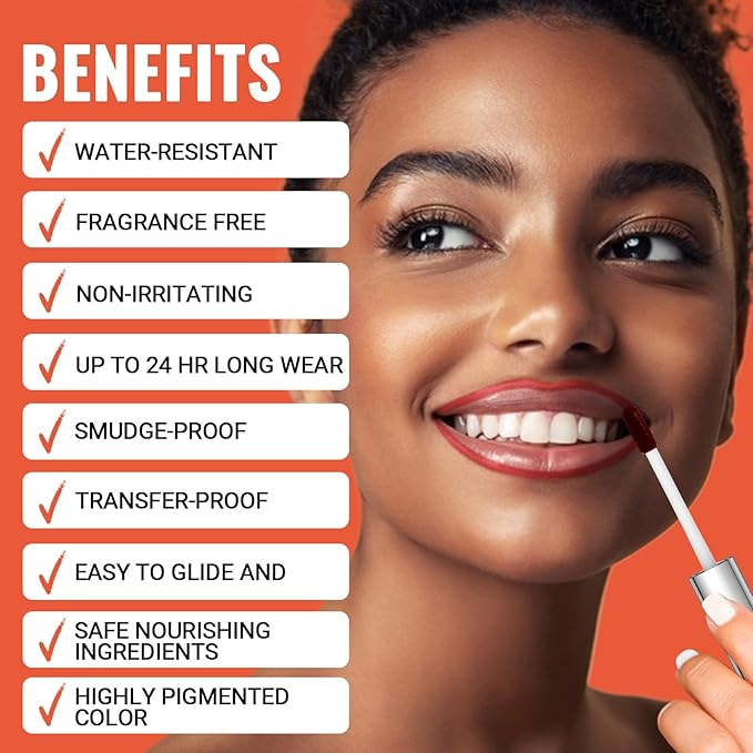 2pcs Lip Stain Peel Off - Lip Liner Stain Long Lasting Waterproof,2-in-1 Lip Liner with Tweezer Nude Matte,Non-Stick Cup,Highly Pigmented，Natural Finish,Stay On All Day,Perfect for Gift (Nude+Cocoa)-Velvo Beauty