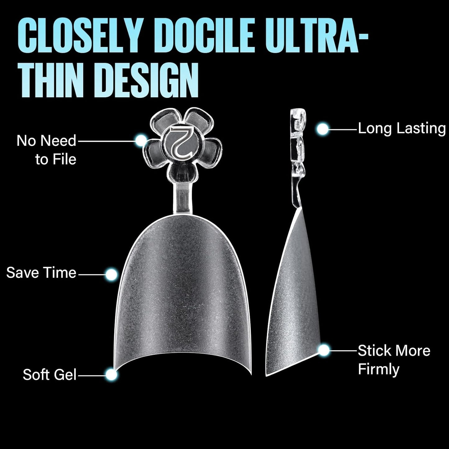 TOMICCA Short Oval Nail Tips 510Pcs Acrylic Fake Nails Full Matte, 12 Sizes No C Curve Nail Tips Half Cover for Salon DIY Nail art-Velvo Beauty