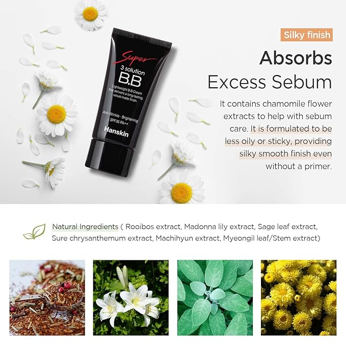 Hanskin Blendable BB Cream with spf 35pa++, Velvet Matte Finish, [30g / 1.05 Oz]-Velvo Beauty