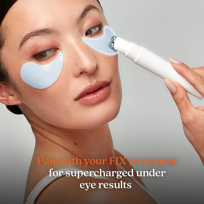 NuFACE IonPlex Hydra-Gel Power Under Eye Patches - Gel Under Eye Mask for Puffy Eyes & Dark Circles - Cooling Wrinkle Patches & Hydrating Treatment Pads to Energize, Brighten & Tighten (60 Count)-Velvo Beauty