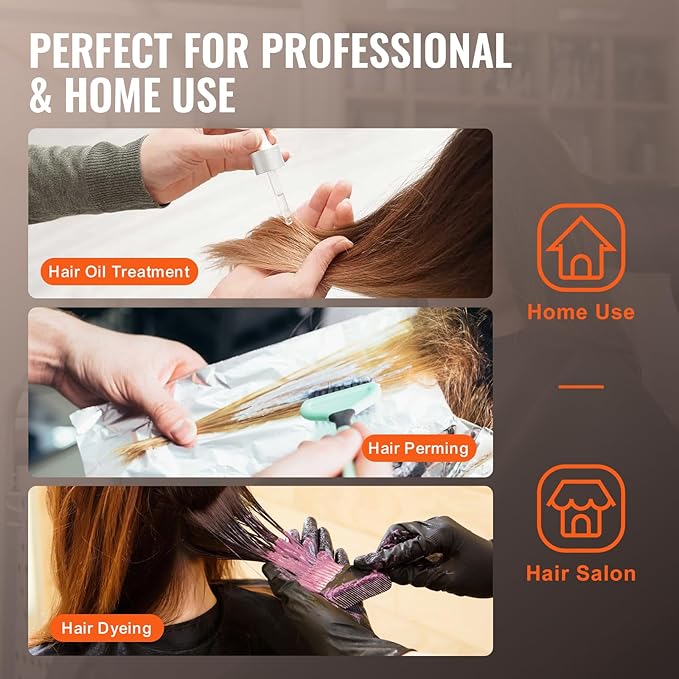 VEVOR Professional Hair Steamer for Deep Conditioning, 11.81-inch Hooded Ionic Hair Steamer with 2 Modes, Height-Adjustable Standing Hair Steamer with Timer, 5 Wheels (2 Lockable) for Salon Home Spa-Velvo Beauty