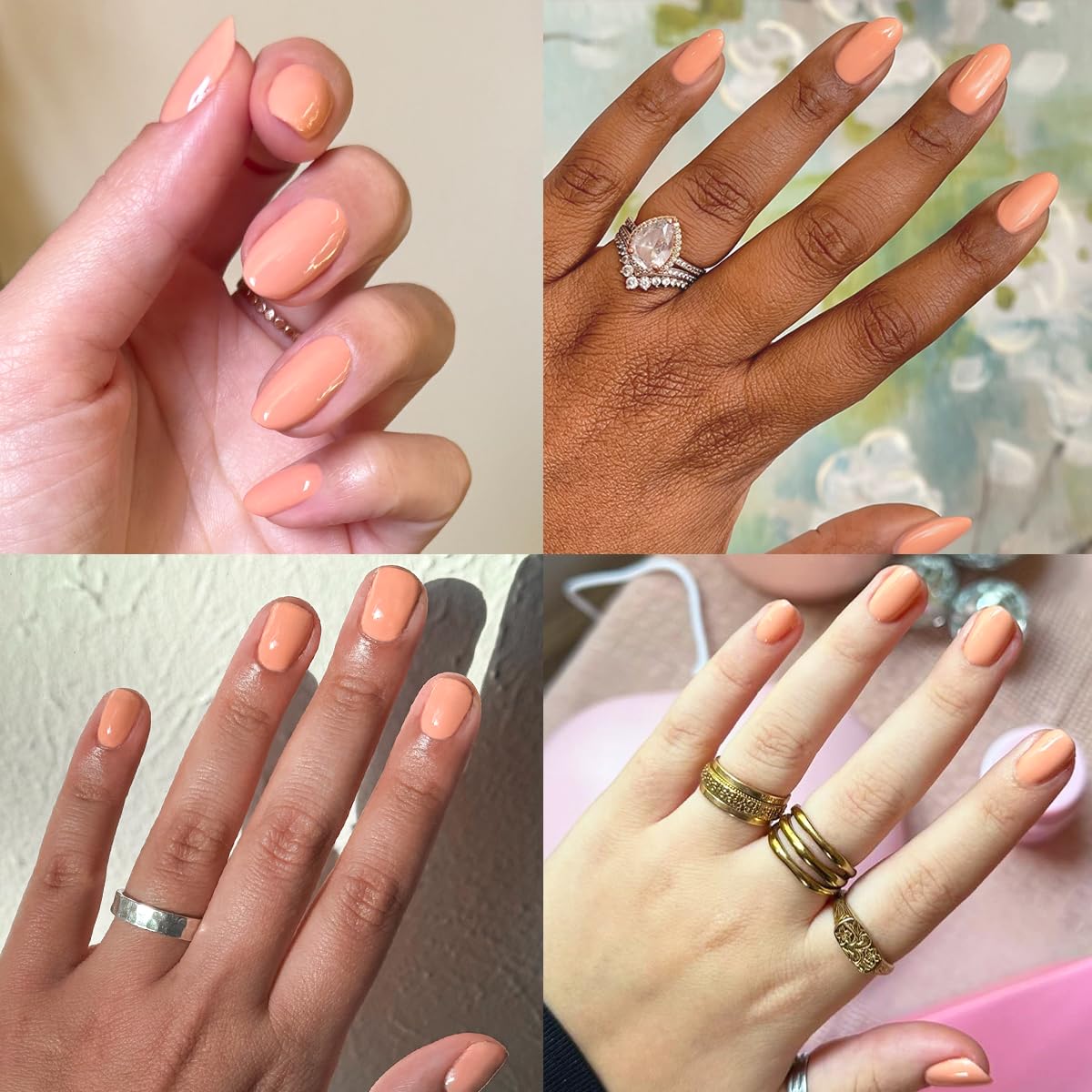 Olive & June Gel Polish | UV LED Nail Lamp Needed | Long Lasting Formula | Up to 21 Days of Wear | Damage-Free Removal | Salon-Quality Manicure, Pedicure at Home | CS | Coral-Velvo Beauty
