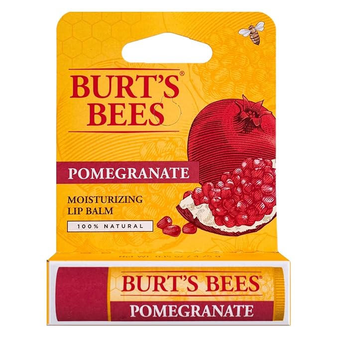 Burt's Bees Lip Balm, Pomegranate Oil, 0.15 Ounce (Pack of 12)-Velvo Beauty