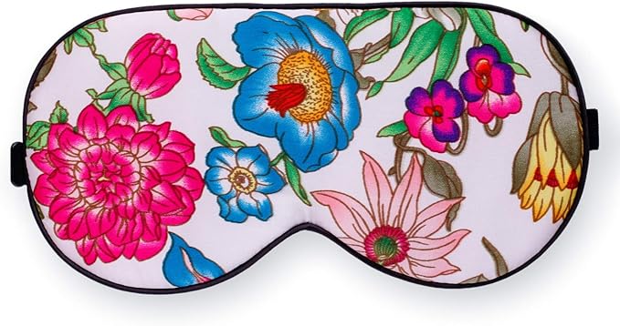 100% Pure Silk Eye Mask Sleep Eye Mask Eye Cover Eyeshade Sleeping Eye Mask Printed Colors (#10)-Velvo Beauty
