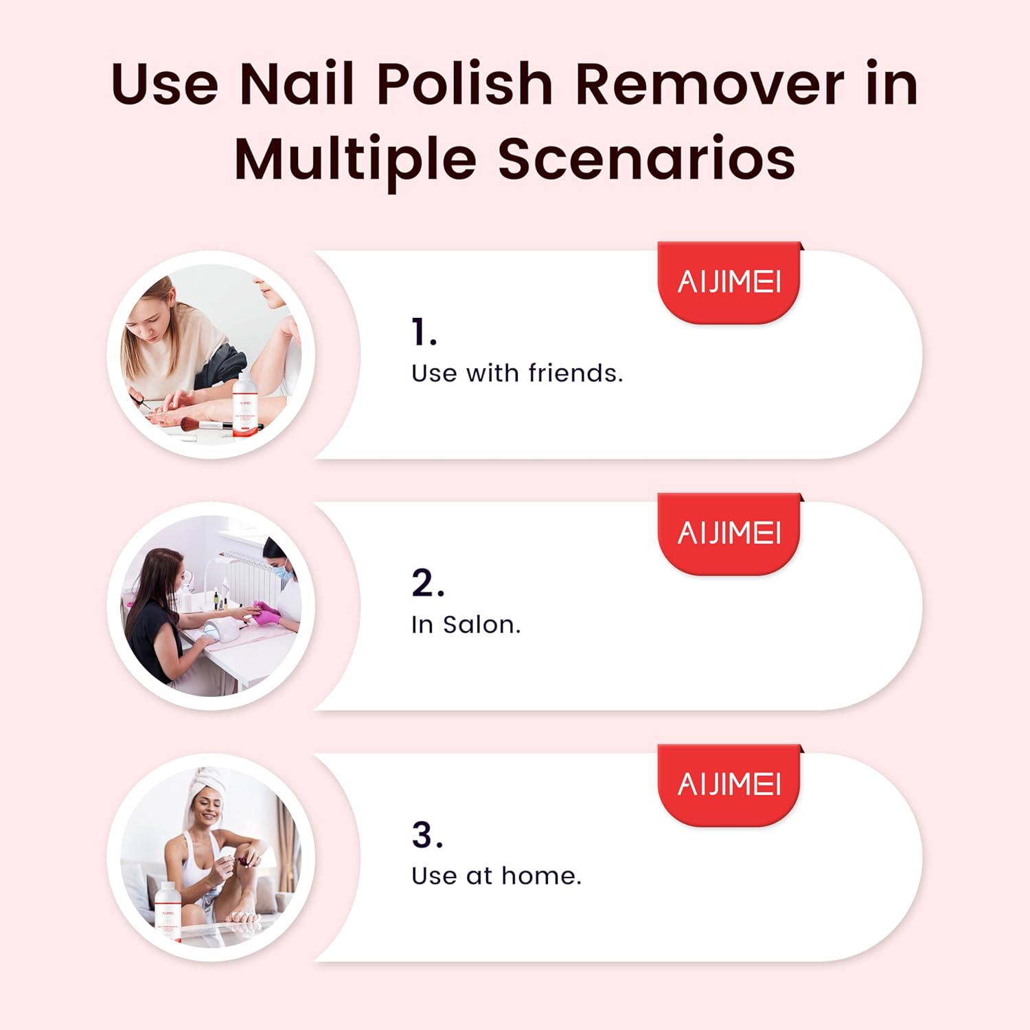 AIJIMEI Nail Polish Remover Kit, 4 Fl Oz Nail Polish Remover for Soak Off Gel Nail Polish Acrylic Nails Dipping powder Remover for Home DIY or Nail Salon-Velvo Beauty