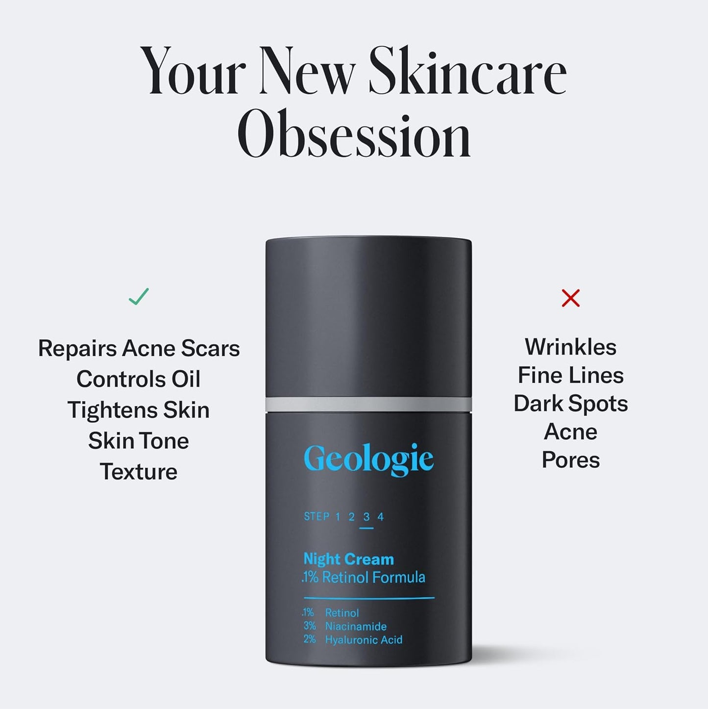 Geologie Retinol Anti-Aging Face Cream for Sensitive Skin | Beginner-Friendly .1% Retinol Formula | Effective Results | Reduces Wrinkles | For Men & Women-Velvo Beauty