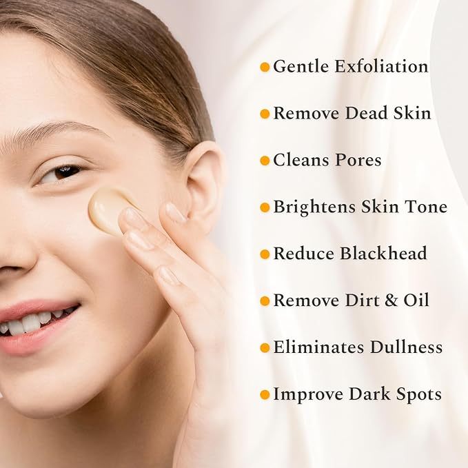 Vitamin C Face Scrub Face Exfoliator Cream Brightening Facial Scrub Exfoliating Facial Wash Microdermabrasion Facial Scrub, Gently Exfoliate Dirt and Dead Skin Cells, Improve Dark Spot, 140g/5oz-Velvo Beauty