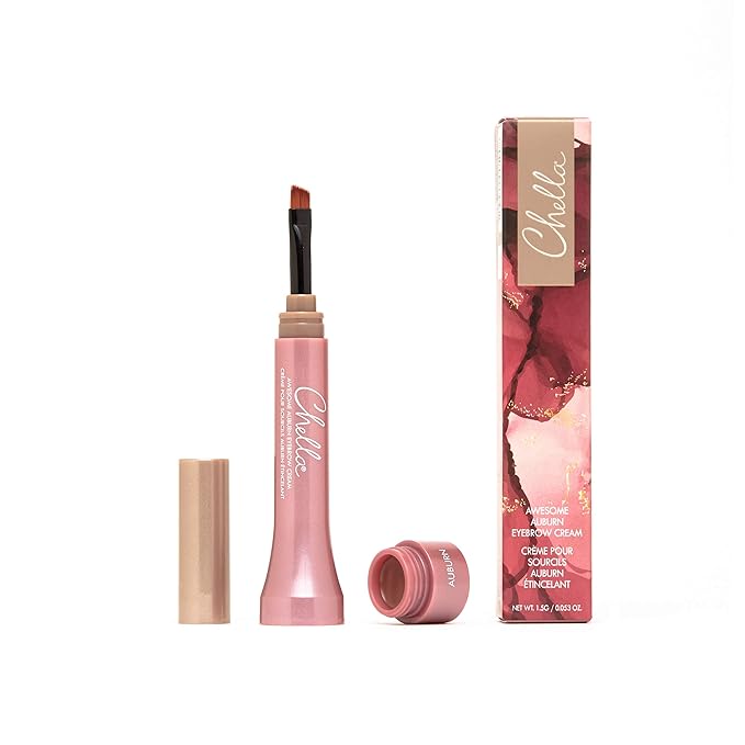 Chella Eyebrow Cream, Awesome Auburn - Vegan, Cruelty Free, Paraben Free, Gluten Free Eyebrow Pomade Makeup - Long Wearing, Velvet Consistency, Water Resistant-Velvo Beauty