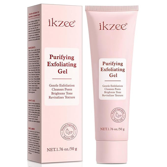 Purifying Exfoliating Gel, Natural Exfoliating Purifying Cream, Facial Exfoliator Cleanser, Gentle Face Wash-Cleansing Moisturizing Peeling Gel, For All Skin Types (1.76 Fl Oz (Pack of 1))-Velvo Beauty