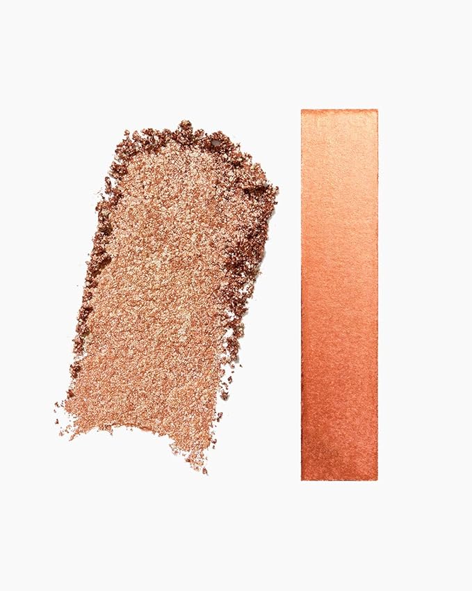 MAKE Beauty Multi-Chromatic Eye Shadow. Metal Reflecting Luminous Foil Finish Creamy, Buildable, Dimensional Long-wear, Crease-proof Powder Eyeshadow, Multichrome Shade - Alloy, Warm Copper-Velvo Beauty