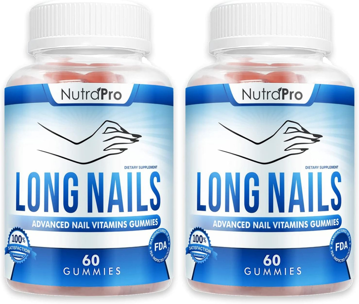 NutraPro Nail Growth Vitamins for Stronger Nail - No More Chipped Nails.Nail Strengthener and Growth Supplement Gummies – Grow Strong Long Nails with Biotin and Collagen Gummies.-Velvo Beauty