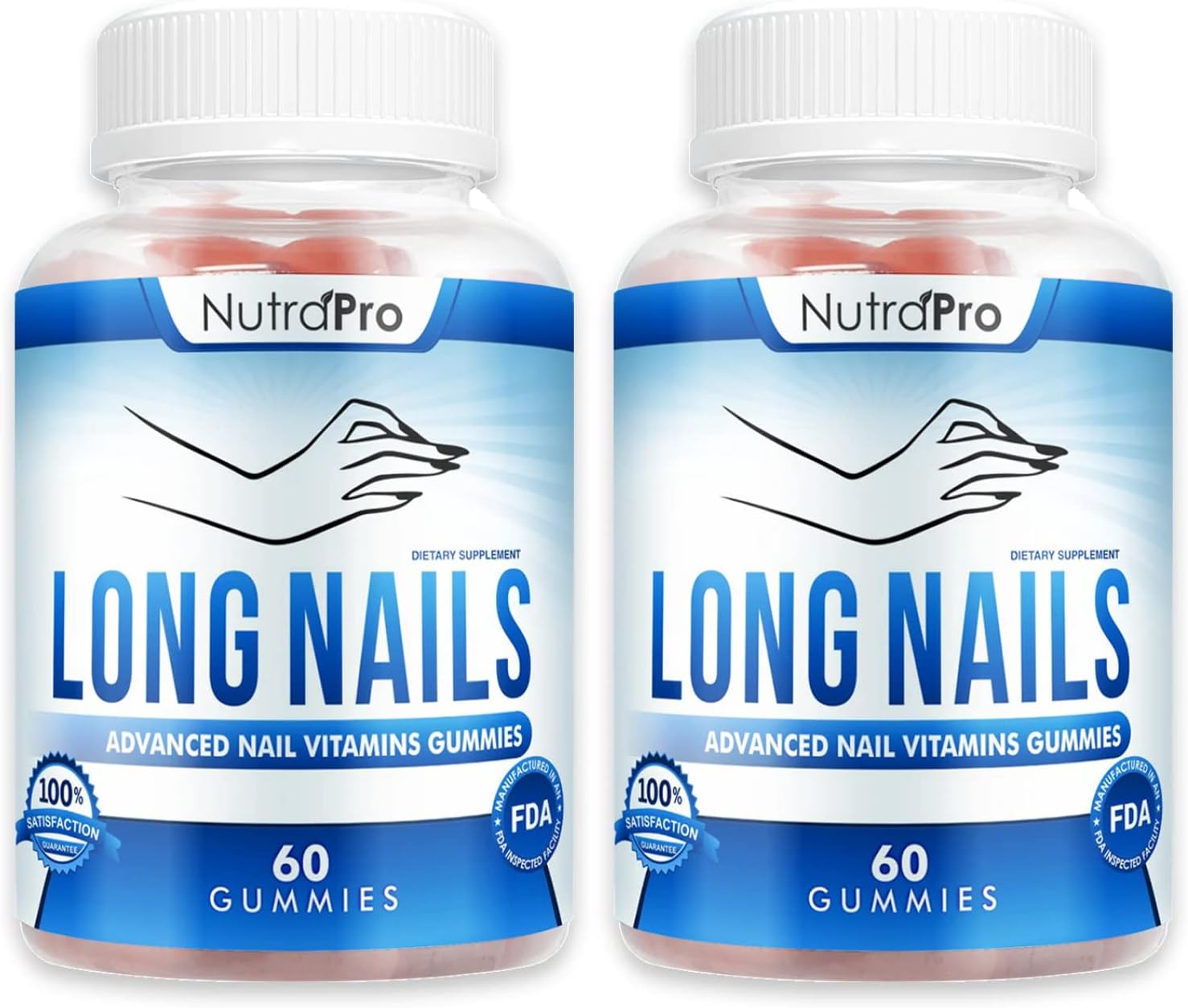 NutraPro Nail Growth Vitamins for Stronger Nail - No More Chipped Nails.Nail Strengthener and Growth Supplement Gummies – Grow Strong Long Nails with Biotin and Collagen Gummies.-Velvo Beauty