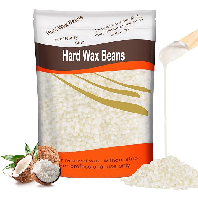 Hard Wax Beads for Hair Removal, Wax Beans for Sensitive Skin, 300g (10 Oz)/bag (Coconut), Unisex, Full Body Waxing, Painless and Effective for Sensitive Skin Hair Removal-Velvo Beauty