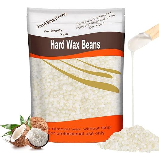 Hard Wax Beads for Hair Removal, Wax Beans for Sensitive Skin, 300g (10 Oz)/bag (Coconut), Unisex, Full Body Waxing, Painless and Effective for Sensitive Skin Hair Removal-Velvo Beauty