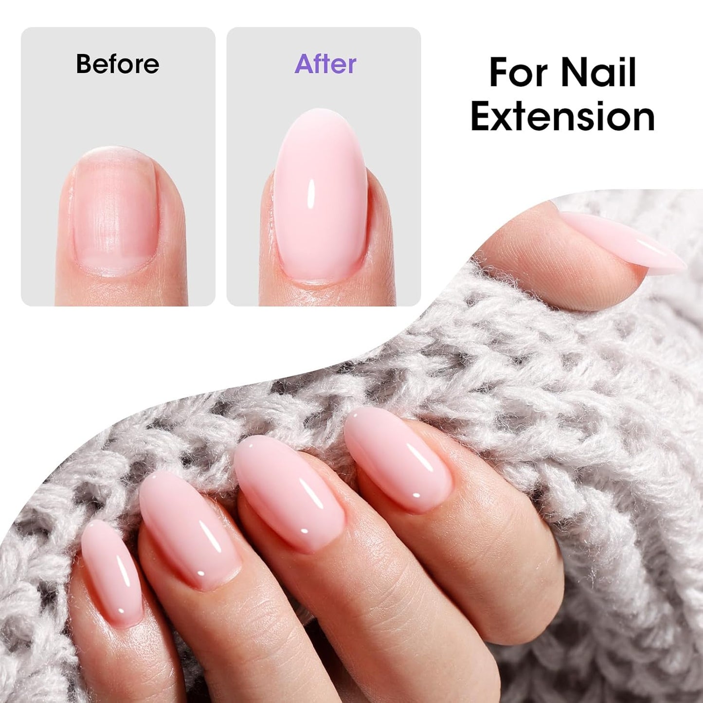 GELLEN 100ml Builder Gel for Nails Nude, Pink Strengthener Gel Color Hard Builder, Nail Apex Building Soak off Long Lasting U V Nail Gel-Velvo Beauty