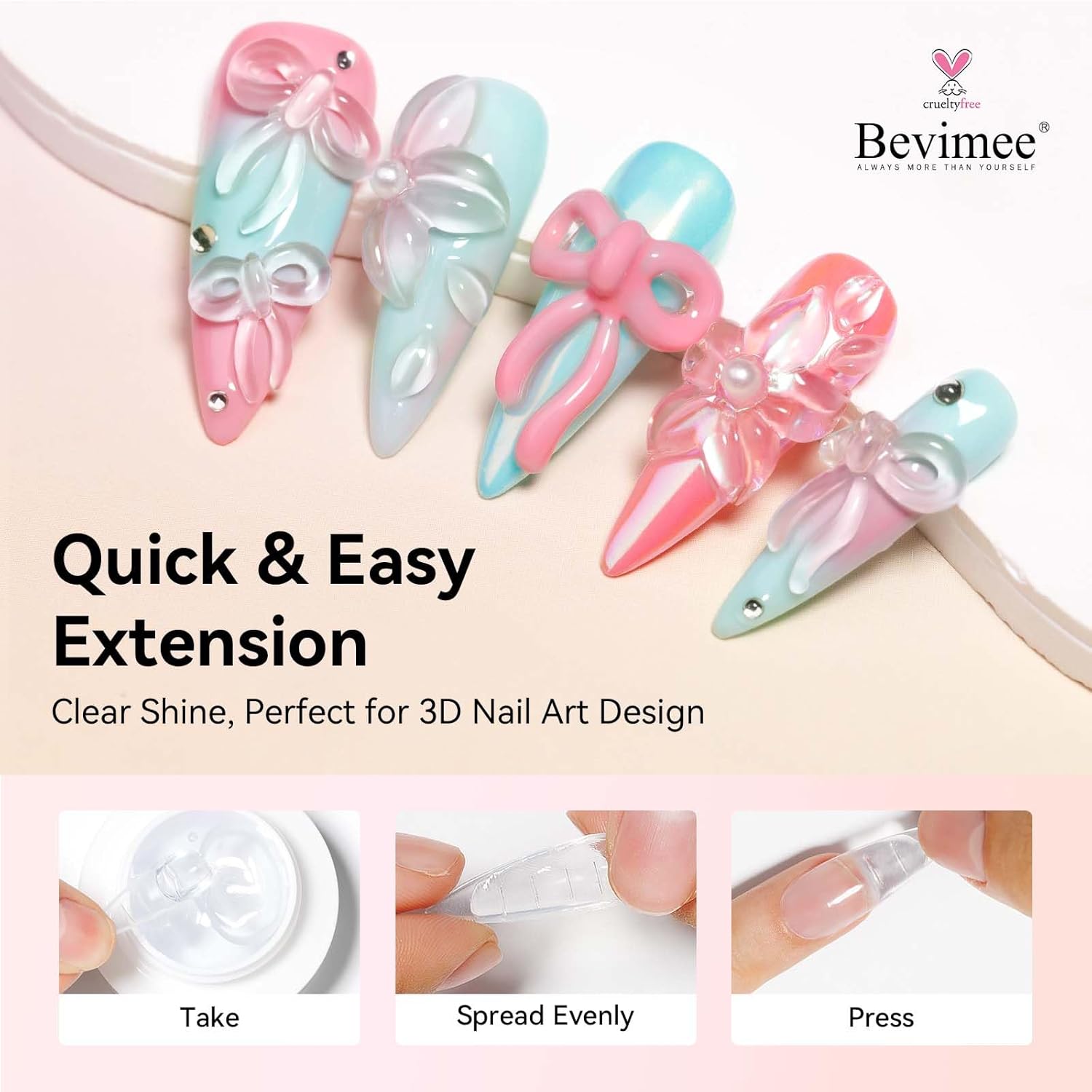 18g Solid Builder Gel for Nails 15g 3D Nail Sculpting Gel for Nail Art, Clear Non-Stick Hand For Modeling, Sculpture, Nails Extension UV/Led Manicure DIY At Hom-Velvo Beauty