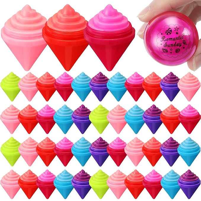 48 Pcs Ice Cream Party Decorations Lip Balm New School Classroom Gift for Preschool Toddler Back to School Exchange Party Favors Fruit Taste Lip Care Gift Birthday Gift Moisturizing Lip Balms-Velvo Beauty