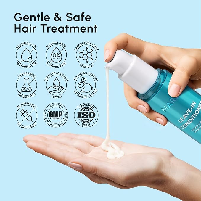 MAREE Leave In Hair Mask Keratin Treatment Conditioner - Leave In Conditioner for Curly Hair, Dry Damaged and Wavy - Extremely Deep Conditioning Mask - Hair Moisturizer - Tratamiento Para el Cabello-Velvo Beauty