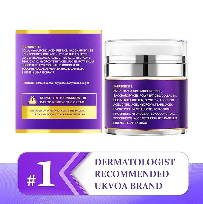 Retinol Neck & Face Wrinkle Cream for Women, Neck Cream for Tightening and Firming, Anti Aging Skin Care with Collagen & Hyaluronic Acid, Instant Face Lift Cream 1.7 Fl Oz-Velvo Beauty