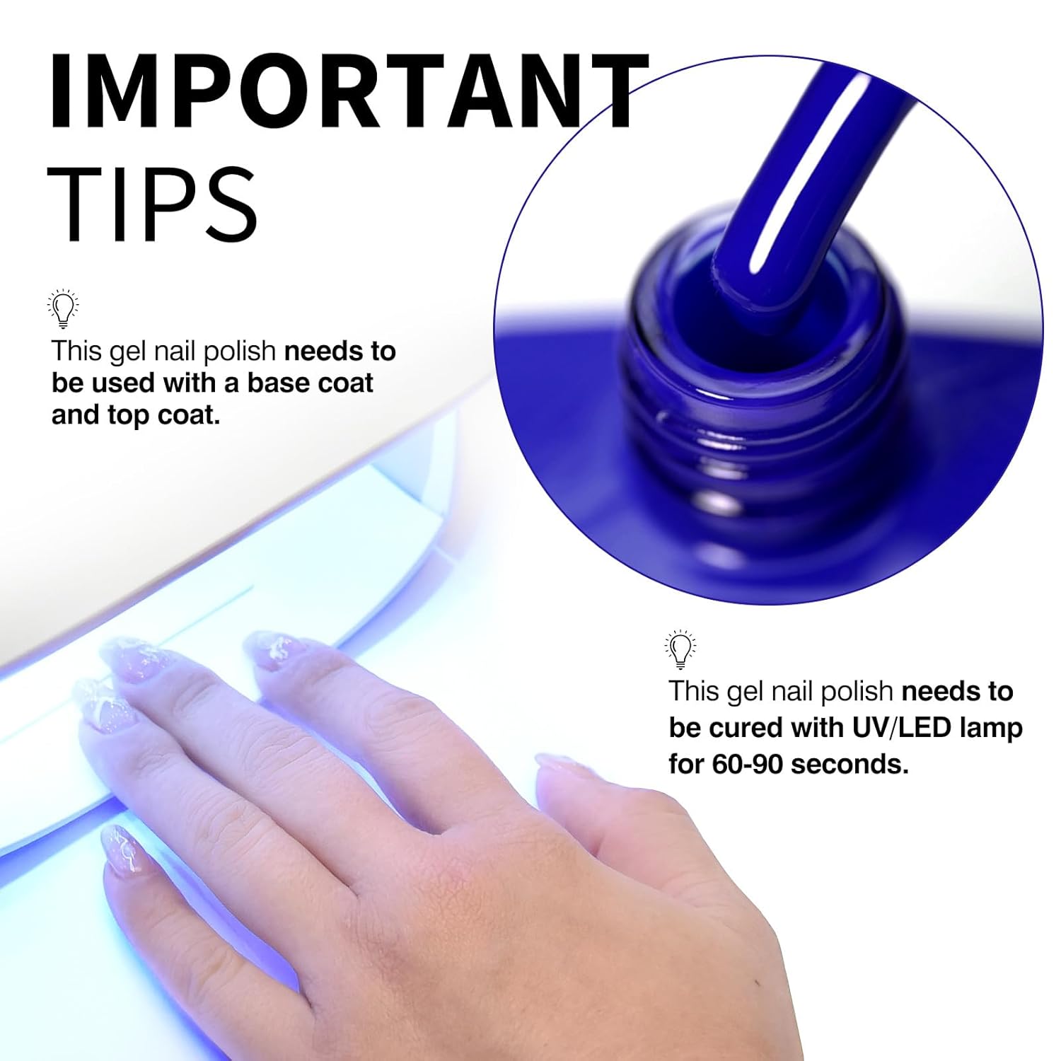 CANNI Royal Blue Gel Nail Polish – Classic Deep Navy Blue UV LED Soak Off High Gloss, Long Lasting Nail Polish Gel for Salon and Home Manicure-Velvo Beauty