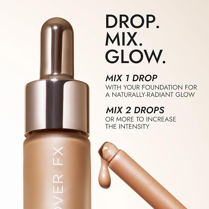 COVER FX Custom Bronzer Drops - Sunkissed: Neutral Bronze - 1 Fl Oz - Radiant Glow Liquid Bronzer - Customizable Color-Velvo Beauty