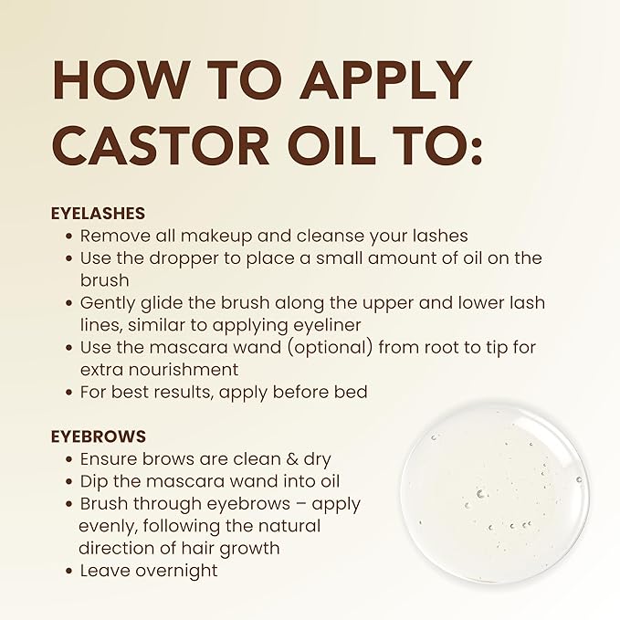 BodyJ4You Castor Oil Eyelashes Eyebrows - 100% Pure Natural USDA Organic Cold Pressed - Hydrating Skin Hair Growth Oil Lashes Scalp - Non-GMO Hexane Free Carrier Unrefined (2 Fl Oz (60 ml) - KIT)-Velvo Beauty