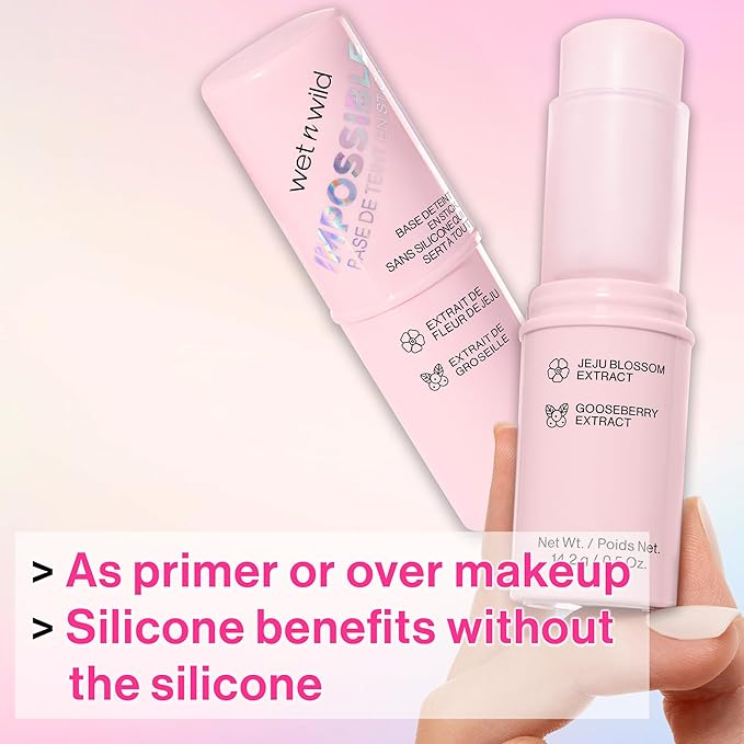 wet n wild Impossible Primer Stick, Enriched with Gooseberry & Jeju Blossom for a Brightening Durable Makeup Base, Vegan & Cruelty-Free-Velvo Beauty