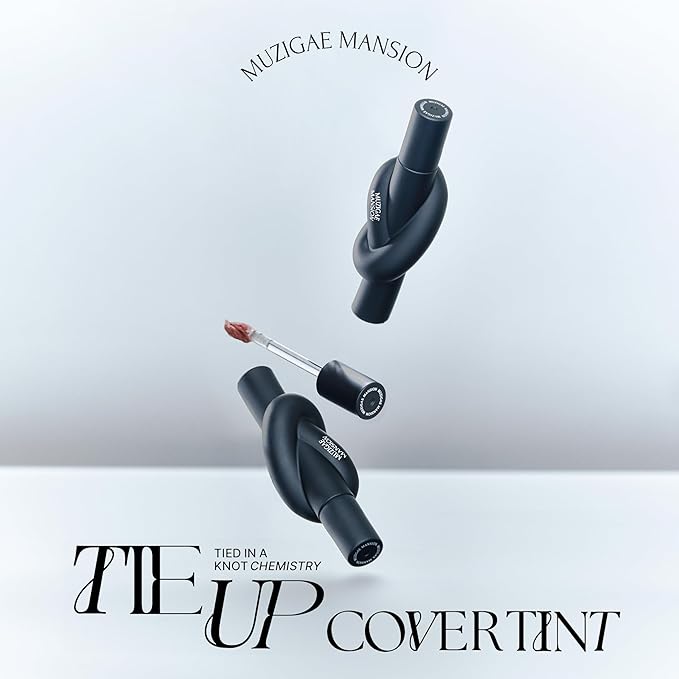 Tie Up Cover Tint - Waterproof & Long Lasting Lip Stain for Women - Korean Base Nude Tint Stick - Kbeauty Matte Gloss - Mood Color Changing (01 NUDY STEP, 0.2 Fl oz)-Velvo Beauty