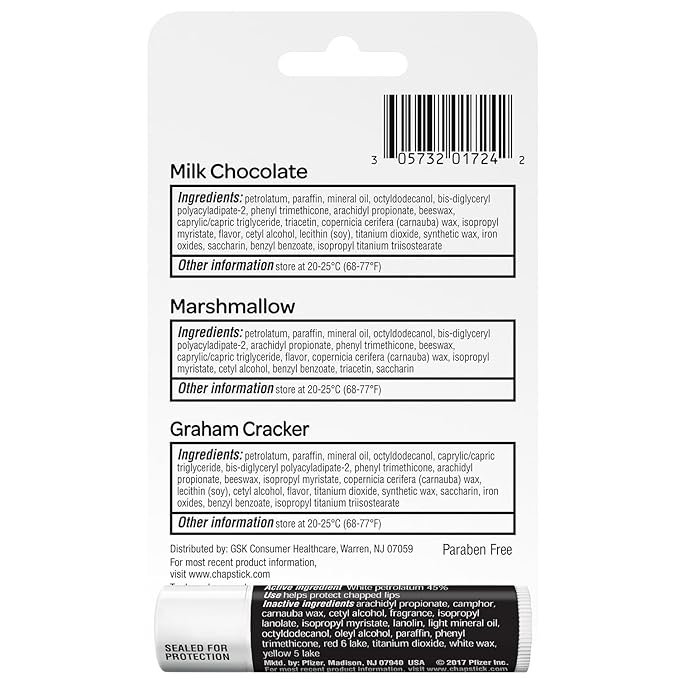 ChapStick Lip Care Bundle – S’Mores Collection + Classic Original Lip Balm, 0.15 Oz Ea (5 Piece Set)-Velvo Beauty