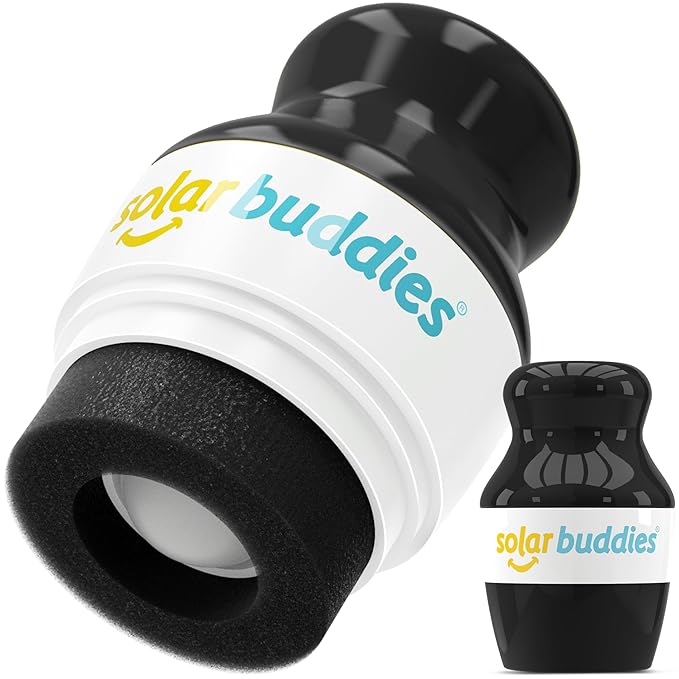 Solar Buddies Sunscreen Applicator - Single Black - Refillable Roll on Sponge Sunscreen, Suncream & Lotion Applicator For Kids, Adults & Families - Holds 3.4fl oz, Perfect Size for Travel-Velvo Beauty