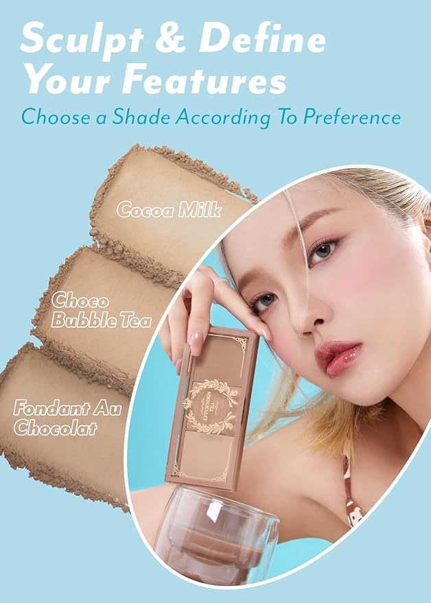 I'm Meme Palette - Afternoon Tea Contour | Frozen Choco, Bronzer Palette for Face & Cheeks, Matte Powder Bronzer, Natural Makeup, Buildable Coverage, Light to Medium, For Cool Tone Skin, 0.4oz-Velvo Beauty