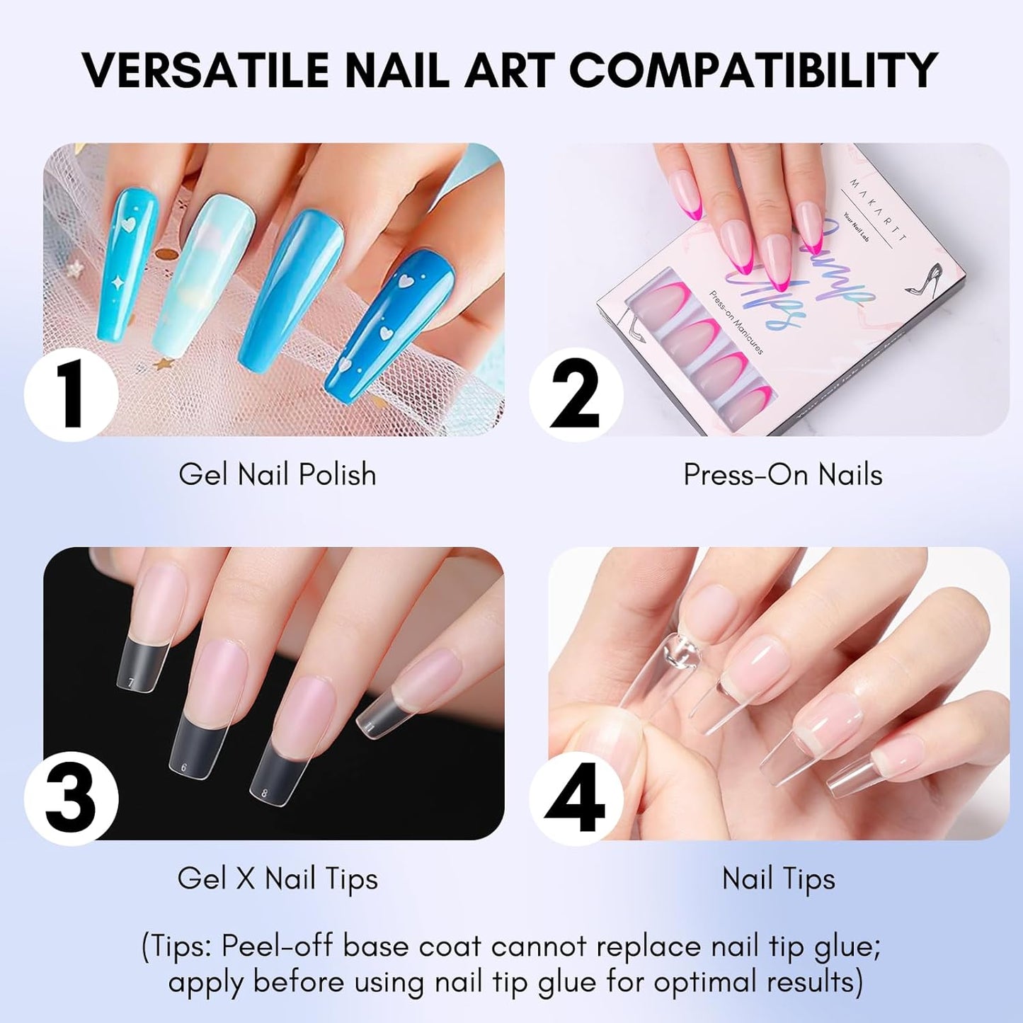 Makartt Peel Off Gel Base Coat 15ml – Clear, Easy Removal Gel Nail Polish Peelable Base for Practice, No Soaking or Filing, Damage-Free for Weak & Thin Nails, UV/LED Lamp Needed, Beginner-Friendly-Velvo Beauty