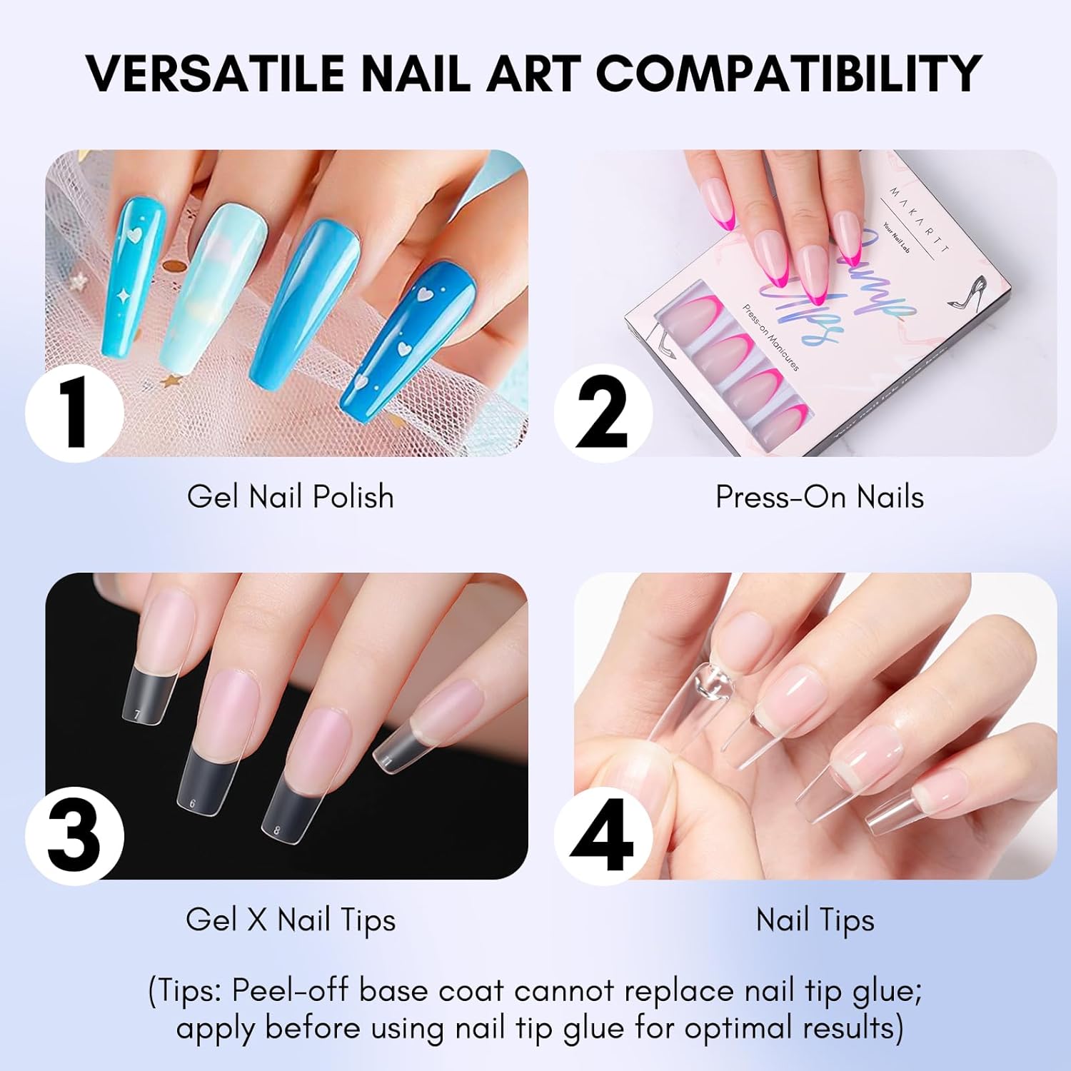 Makartt Peel Off Gel Base Coat 15ml – Clear, Easy Removal Gel Nail Polish Peelable Base for Practice, No Soaking or Filing, Damage-Free for Weak & Thin Nails, UV/LED Lamp Needed, Beginner-Friendly-Velvo Beauty