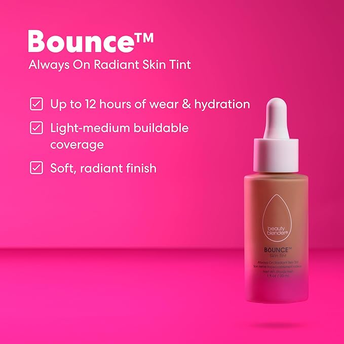 Beautyblender 12-Hour Always on Radiant Skin Tint, Breathable Serum Foundation Stays Put for All Day Long Wear, Infused with Hyaluronic Acid & Niacinamide, Medium 1-Velvo Beauty