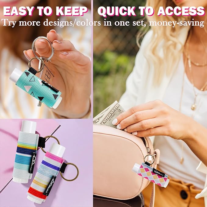 WK IEASON Lip Balm Holder Keychain Bulk Chapstick Holder Key chain-Velvo Beauty