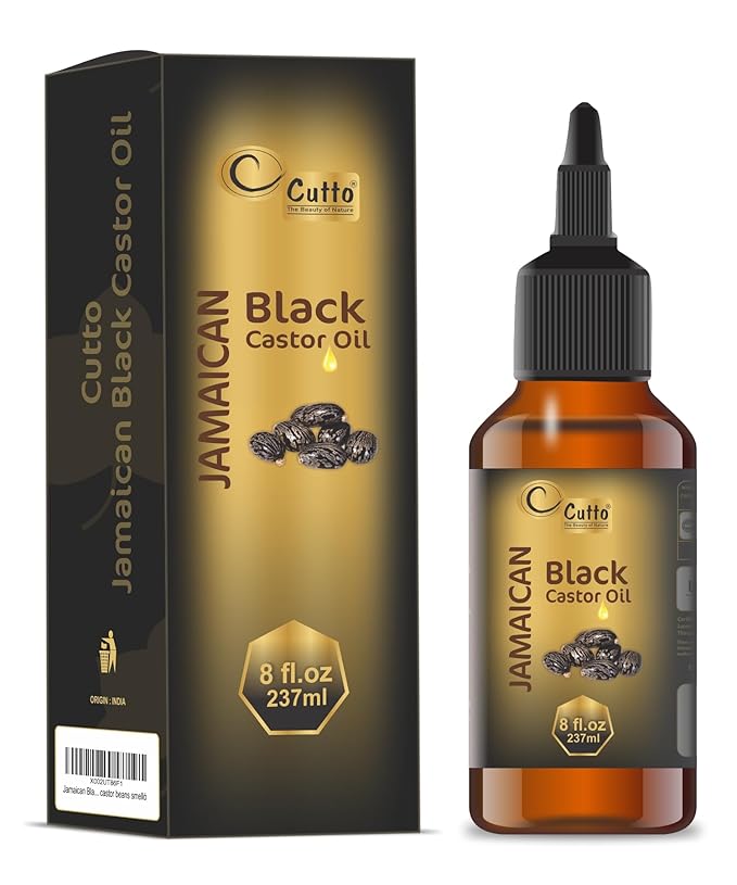 CUTTO -THE BEAUTY OF NATURE Jamaican Black Castor Oil (8 fl oz/ 237 ml),Traditional Handmade with Typical and Traditional roasted castor beans smell…-Velvo Beauty