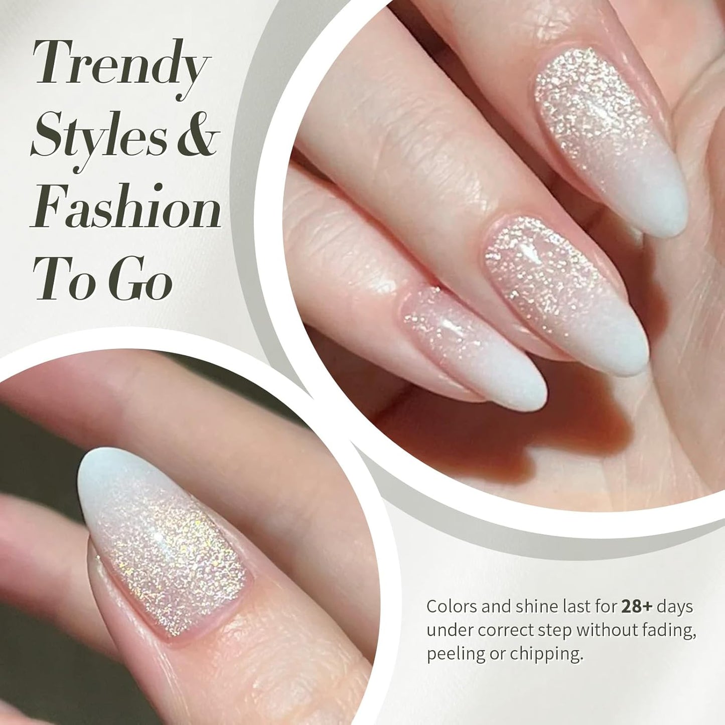 BORN PRETTY Cat Magnetic Eye Gel Nail Polish, Milky White Cat Glitter Cat Magnetic Gel Nail Polish, Holographic Magnetic Nail Polish for Nail Art Manicure Salon DIY at Home 15ML-Velvo Beauty