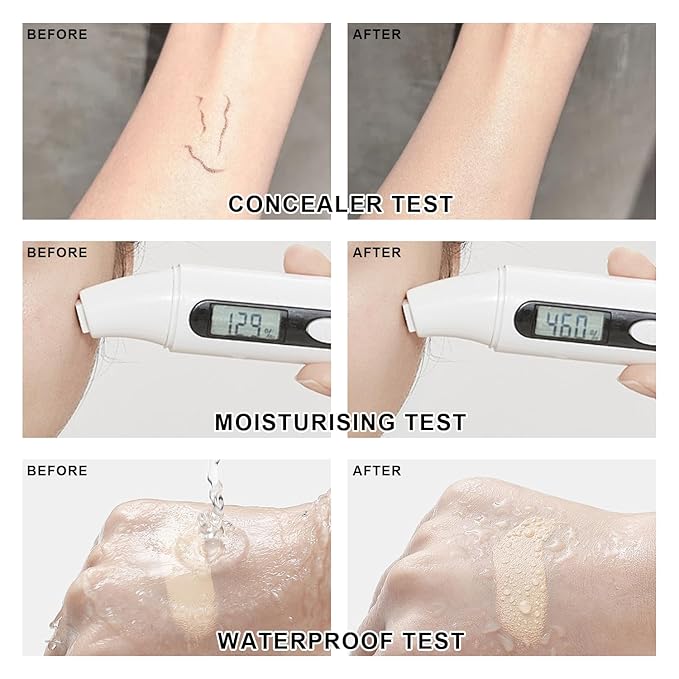 Mushroom Head Air Cushion CC Cream Foundation - Moisturizing Concealer for Even Skin Tone - Makeup Base Primer (#01 Ivory White)-Velvo Beauty