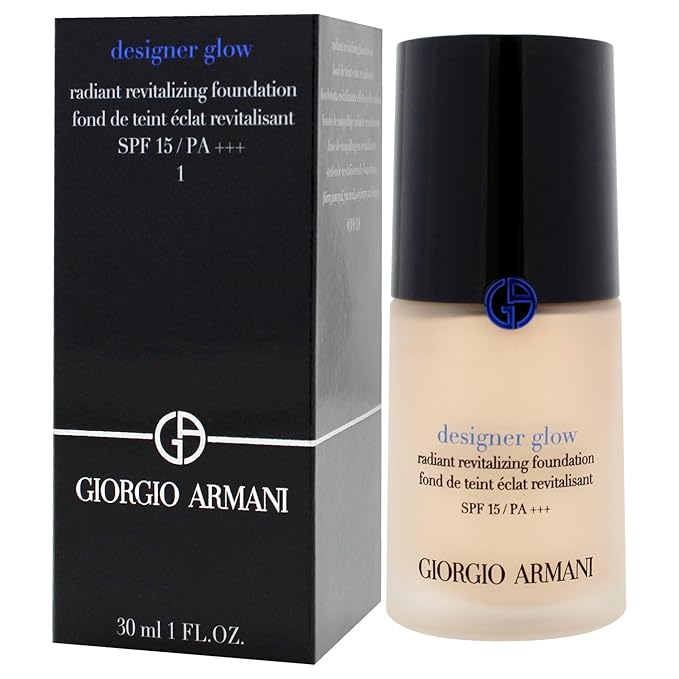 Designer Glow Radiant Revitalizing Foundation SPF 15 Plus - 1 by Giorgio Armani for Women - 1 oz Foundation-Velvo Beauty